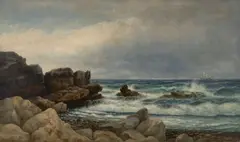 Clipper ship off Land's End by William A. Coulter, 1880, oil on canvas, sold Nov 2015