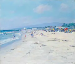 John Frost, The beach, Santa Monica, 1921, oil on canvas