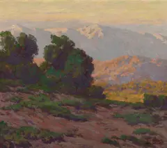Alfred R. Mitchell, Sunset glow, oil on canvas