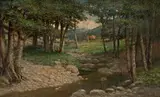 William Lees Judson, Trees along a winding stream