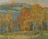Bruce Nelson, Along the water's edge, oil on canvas