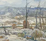 Charles Reiffel, Silvermine River, Connecticut, winter
