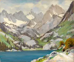 The High Sierra by Alfred R. Mitchell, oil on canvas, sold Nov 2015