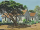 Sam Hyde Harris, St. Michael's by-the-Sea, Carlsbad, oil on canvas