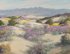 Carl Sammons, Wildflowers, Palm Spring, California, oil on canvas