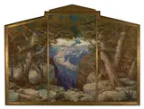 American School, A view into the Grand Canyon (triptych), 1929, oil on canvas