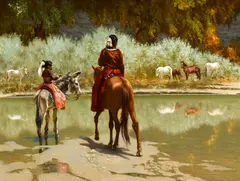 Found 'em by R. Brownell McGrew, oil on masonite, sold Nov 2015