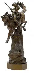 Carl Kauba, For death or glory, bronze with multi-hued patina