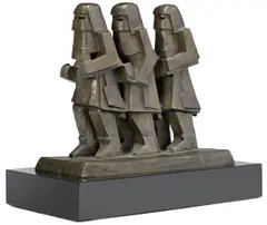 Procession by Ed Mell, bronze with silver patina, offered Nov 2015
