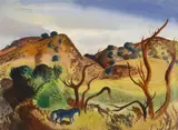 Millard Sheets, Green and yellow hills