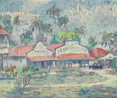 Omer Thomas Lassonde, Apia, Saomoa, oil on canvas