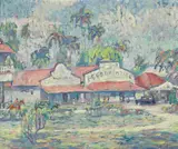 Omer Thomas Lassonde, Apia, Saomoa, oil on canvas