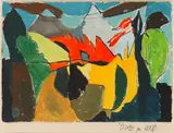 Arthur Dove, Centerport Series #9, 1941, gouache and watercolor on paper laid down on board