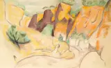Marsden Hartley, The Little Arroyo, pastel on paper