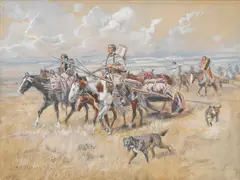 Charles Marion Russell, Women of the Plains, watercolor, pencil and gouache on paper