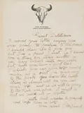 Dear Friend Dutchman, Autographed Letter by Charles Marion Russell, pen and ink on paper, offered Nov 2015