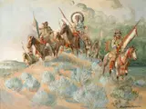 Edward Borein, Sioux War Party, watercolor and gouache on board