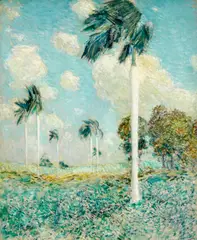Childe Hassam, Royal Palms, Melena, Cuba, oil on canvas