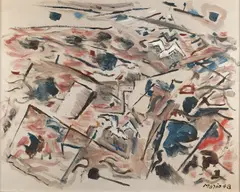 John Marin, Sea in Red (Version II), oil on canvas