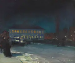 George Luks, Copley Square, Boston, circa 1904, oil on canvas