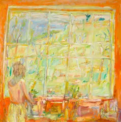 Spring Through the Window by Wolf Kahn, 1956, oil on canvas, sold Nov 2015