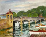 Glen Island Bridge, New Rochelle, New York by Hayley Lever, oil on canvas, sold Nov 2015