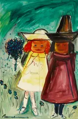 Ludwig Bemelmans, Madaleine and Pepito, oil on canvas