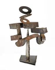Mark di Suvero, Untitled, 1982, steel, in two parts