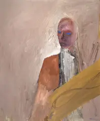 Nathan Oliveira, Figure with Blue Eyes, 1986, oil on canvas