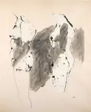 Manuel Neri, Untitled (from the Collage and Ink Figure Study series), circa 1960, paper collage, ink, wash and staples on paper