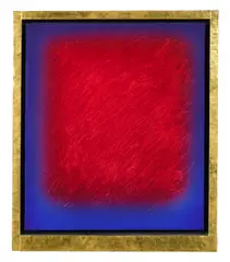 Questa by Eric Orr, 1986, oil on canvas with gold leaf and lead on panel, sold Oct 2015