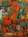 Gronk, Lakme, 2002, acrylic, oil, charcoal and pastel on canvas