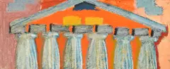 Charles Garabedian, Untitled (Parthenon), 1980, oil on canvas on panel