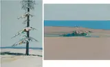 Gregory Kondos, Winter, 1970; Greek Village, 1970 (2)