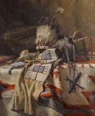 William Hubacek, Relics of the west, 1914, oil on canvas