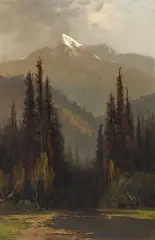 Frederick Ferdinand Schafer, Eddy's Peak, Northern California, oil on canvas