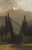 Frederick Ferdinand Schafer, Eddy's Peak, Northern California, oil on canvas