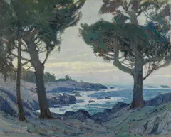 Carmel coast by Paul Lauritz, oil on canvas, sold Aug 2015