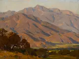 California hills by Edgar Alwin Payne, oil on canvas affixed to board, sold Aug 2015