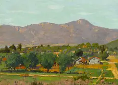 Ferdinand Kaufmann, Laguna canyon, oil on board