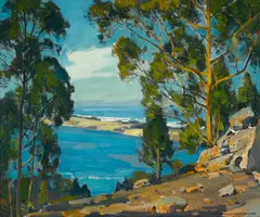 William Wendt, The bay, the bar, the sea (at Morro), 1925, oil on canvas