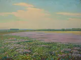 John Marshall Gamble, Spring flowers, oil on board