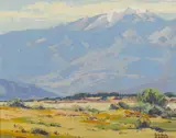 Sam Hyde Harris, Verbenas, oil on canvas board