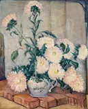 Rinaldo Cuneo, Still life with dahlias