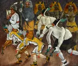 George Biddle, Indian dance, #2, 1937, oil on canvas