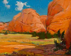 Gerald Cassidy, The Red Rocks, Jemez, New Mexico, oil on canvas