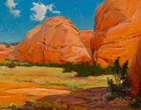 Gerald Cassidy, The Red Rocks, Jemez, New Mexico, oil on canvas