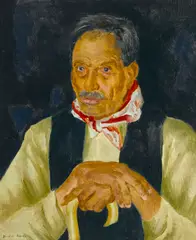 Randall Davey, Portrait of an old man (Candido Rodriguez, Santa Fe), 1920, oil on canvas
