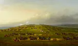 James Walker, A battery of U.S. artillery on maneuvers, circa 1880, oil on canvas
