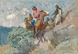 Oscar E. Berninghaus, Indian riders on a hillside